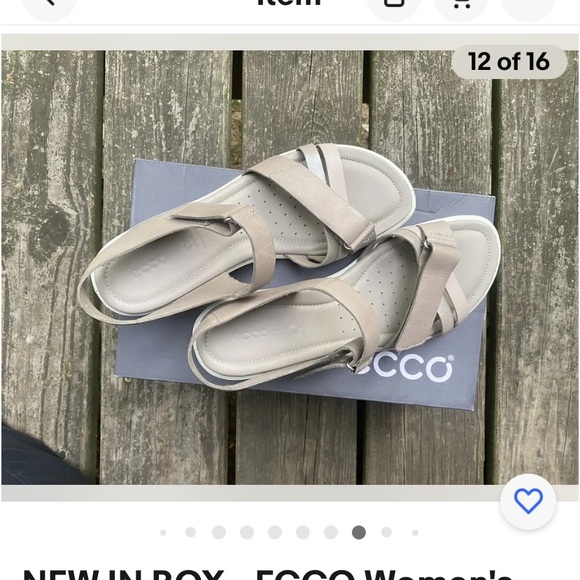 NEW IN BOX - ECCO Women's Felicia Ankle Strap Sandal Wedge (9-9.5) - Picture 11 of 16